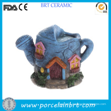 Unique Teapot Shape Resin Miniature Fairy House